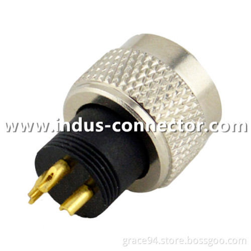 Customized M12 3p 4p 5p 8p 12p molded connector
